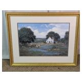 Framed Country Church Art Print by Richard T
