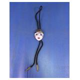 Ceramic Face Bolo Tie Necklace