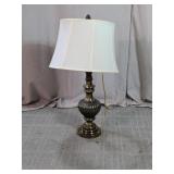 Ornate Urn Table Lamp With White Shade