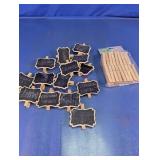 Wooden Clothespins & Chalkboard Clips Lot