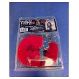 Tuff Love Deluxe Red Fur Handcuffs Set