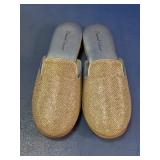 Daniel Green Gold Glitter Mule Slippers