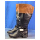Style & Co. Two-Tone Black Brown Riding Boots