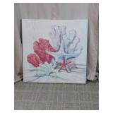 Coastal Seashell & Coral Canvas Wall Art Painting