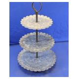 3-Tier Scalloped Display Serving Stand