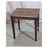 Wooden Square Side End Table with Tapered Legs