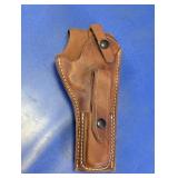 Brown Leather Pistol Belt Holster