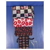 Lip Print Scarf, Handkerchief & Pouch Set