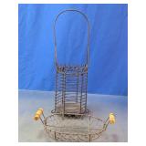 Metal Wire Basket & Holder Set