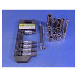 Assorted Sockets, Hex Bit Set & Extensions Lot