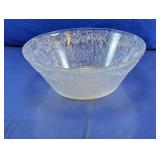 Clear Textured Plastic Serving Bowl
