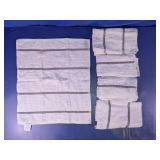 White Patterned Kitchen Dish Towel Lot