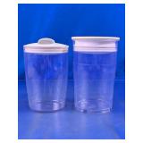 Clear Plastic Storage Canisters Duo
