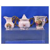 Floral Miniature Creamer & Sugar Bowl Set