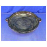 Pottery Barn Decorative Glazed Clay Handled Bowl
