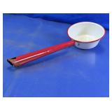 Red & White Enamelware Water Dipper