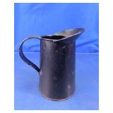 Vintage Black Metal Pitcher Decor