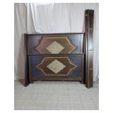 Pier 1 Carved Queen Bed Frame Set w/ Rails