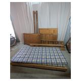 Wooden Bunk Bed Frame with Ladders & Mattresses