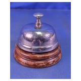 Counter Service Bell With Wood Base