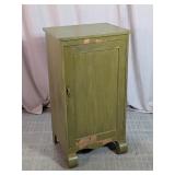 Vtg Green Painted Sheet Music Storage Cabinet