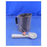 Vintage Bromwell Flour Sifter & Zeroll Scoop Duo