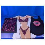 Lips & Lipstick Women's Clothing Set