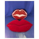 Red Lips Decorative Accent Pillow Pair