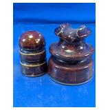 Brown Ceramic Insulator Set