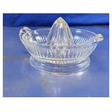 Clear Pressed Glass Citrus Juicer