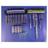 Assorted Deep Sockets & Wobble Extension Sets