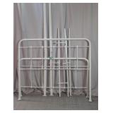 White Metal Queen Spindle Bed Frame Components