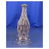 Silver Mercury Glass Bottle Base Accent Decor