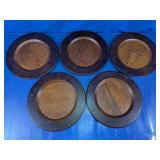 Canopy Wood Charger Plates Set