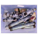 Assorted Galvanized Steel & Brass Pipe Fitting Lot