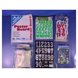 Poster Board, Alphabet Letter & Craft Sticker Lot