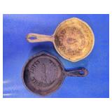 Vintage Advertising Miniature Cast Iron Skillets