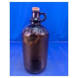Vintage Clorox Amber Glass Bottle Jug w/ Cap