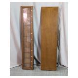 Vtg Wooden Display Case & Wooden Panel Board