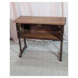 Antique Wooden Book Trough Console Entryway Table