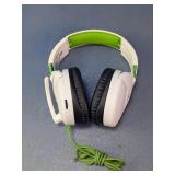 White & Green Over-Ear Gaming Headset