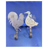 Rustic Rooster & Duck Wall Hooks