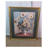 Claude Monet Sunflowers Framed Wall Art