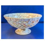 Iridescent Mosaic Pedestal Bowl