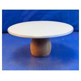 White Earthenware Pedestal Cake Stand