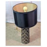 Black Drum Shade Geometric Table Lamp