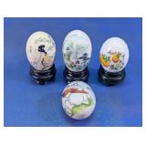 Vtg Porcelain Decorative Painted Eggs