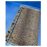 Leopard Print Beaded Decorative Runner