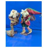 Christmas Elf and Santa Figures