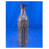 Decorative Cobblestone Textured Brass Floor Vase